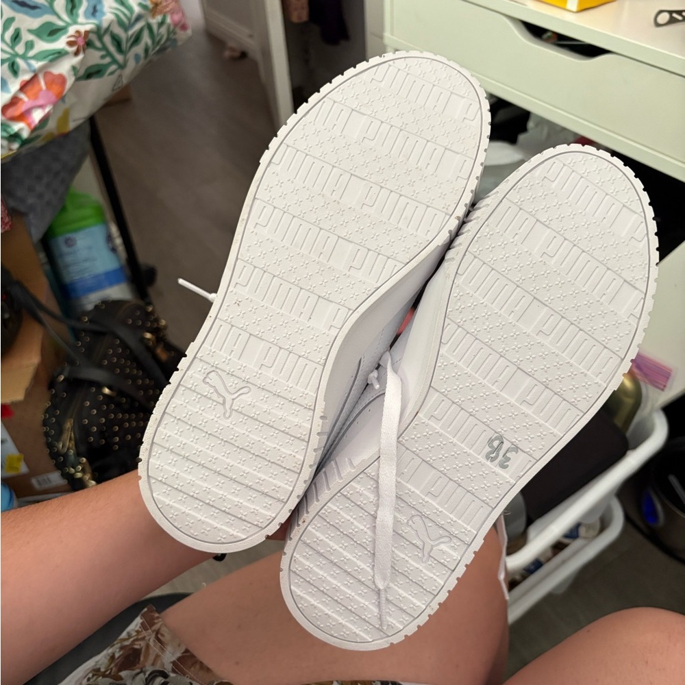 Puma Classic White Lace-Up Sneakers - Picture 2 of 3